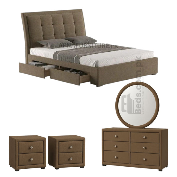 Buy Bed Set 064 | Best Price | Latest Design | Pakistan | Online | 03008018661 | Direct From Factory | Warranty | After Sales Service